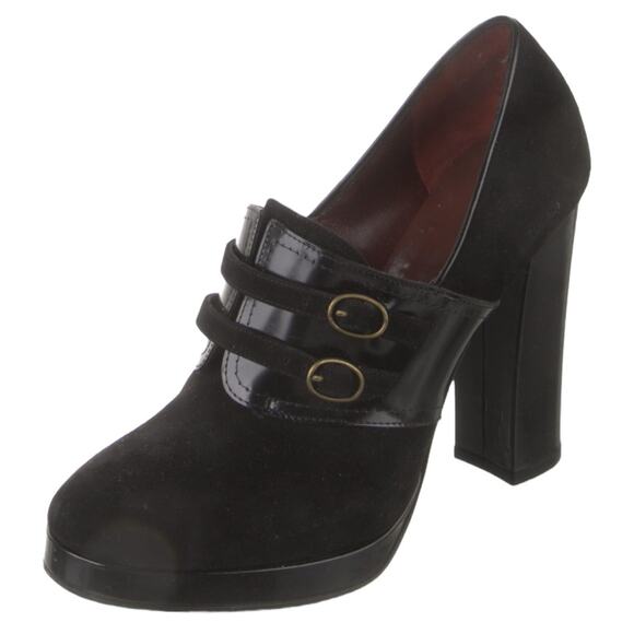 Marc Jacobs suede pump chunky high heel size 8.5 - Picture 1 of 6